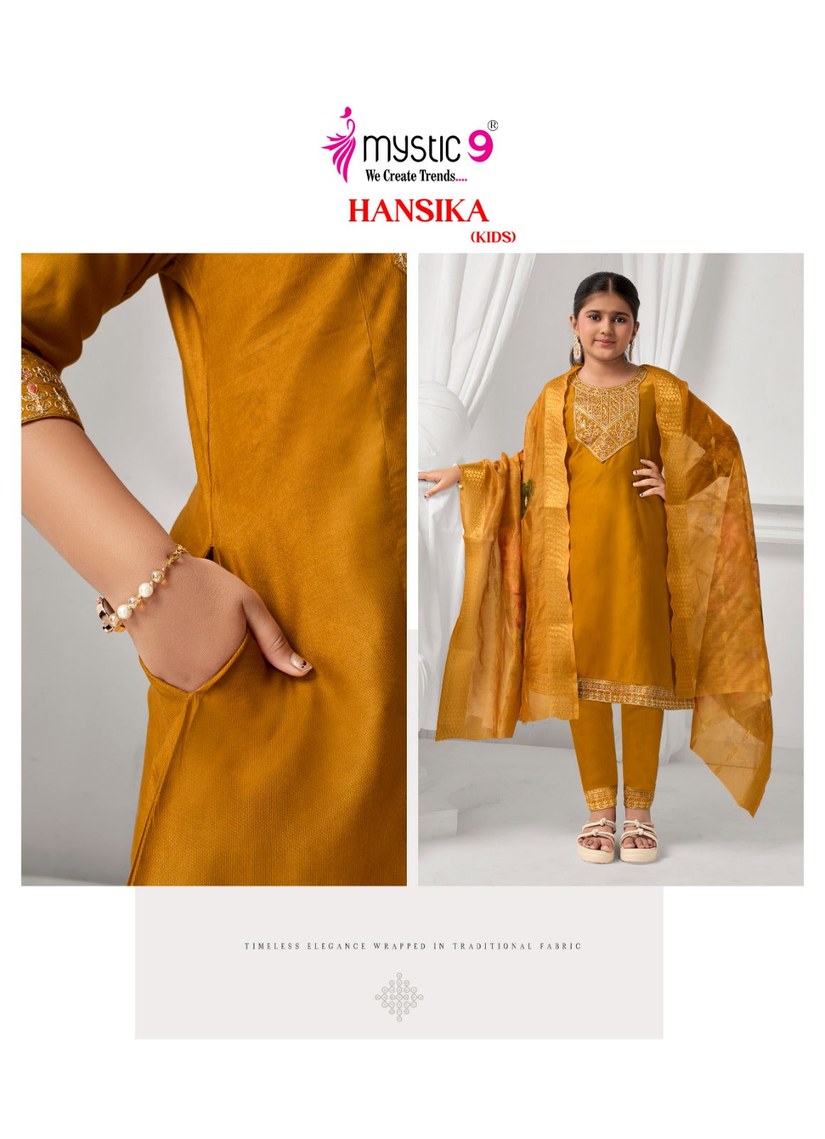 Hansika Vol 2 Mystic 9 Gadwal Girls Readymade Pant Suits Exporter Ahmedabad