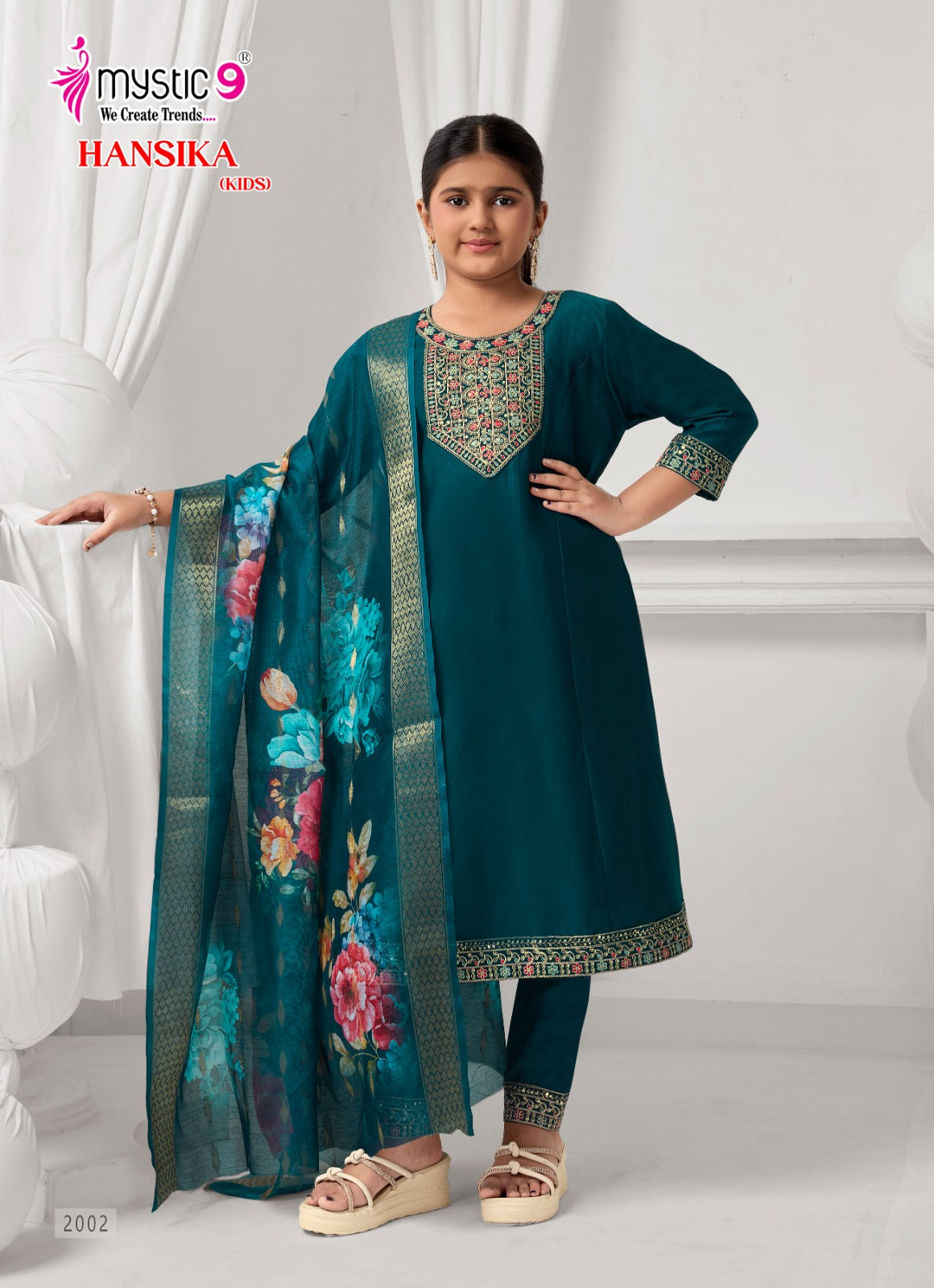 Hansika Vol 2 Mystic 9 Gadwal Girls Readymade Pant Suits Exporter Ahmedabad