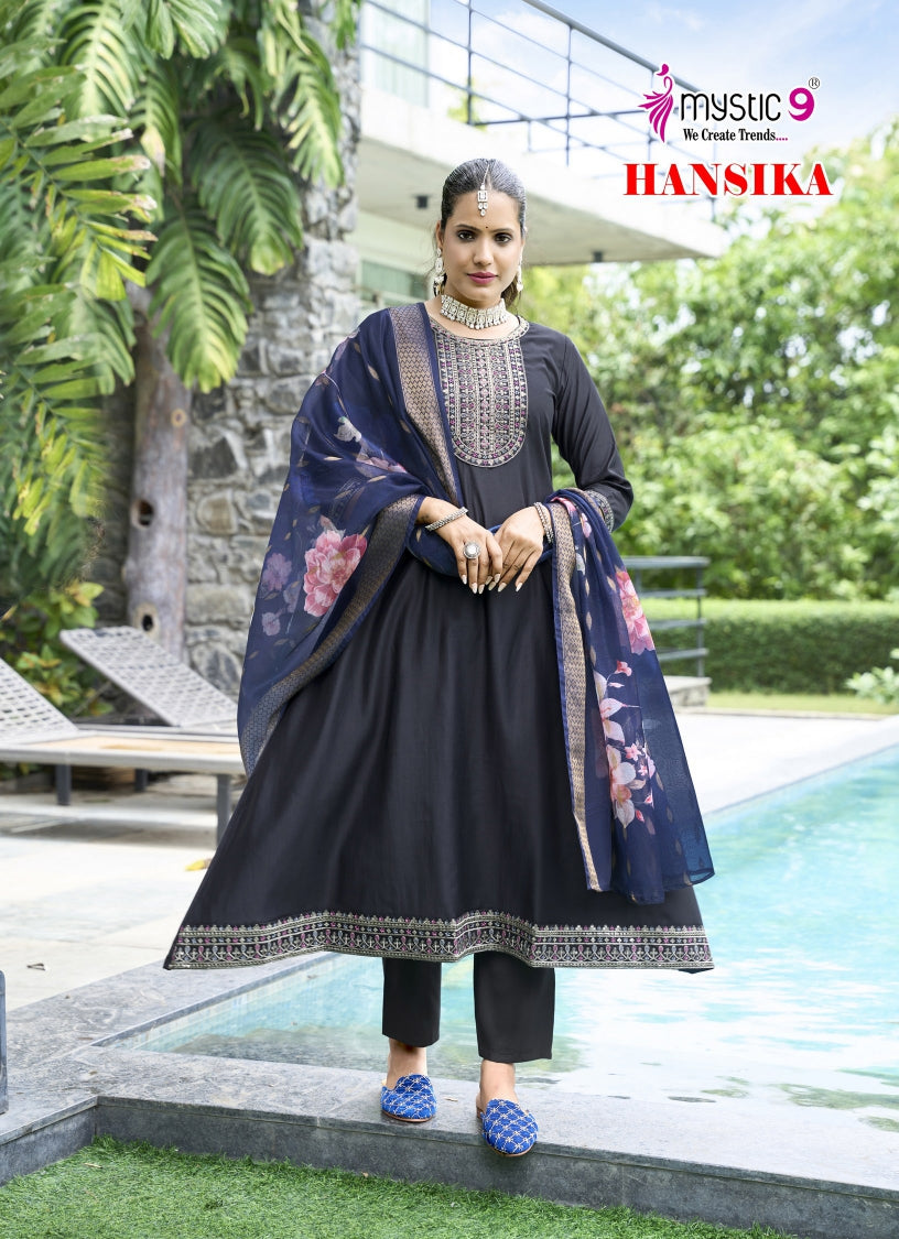 Hansika Vol 2 Mystic 9 Gadwal Readymade Anarkali Suits Manufacturer