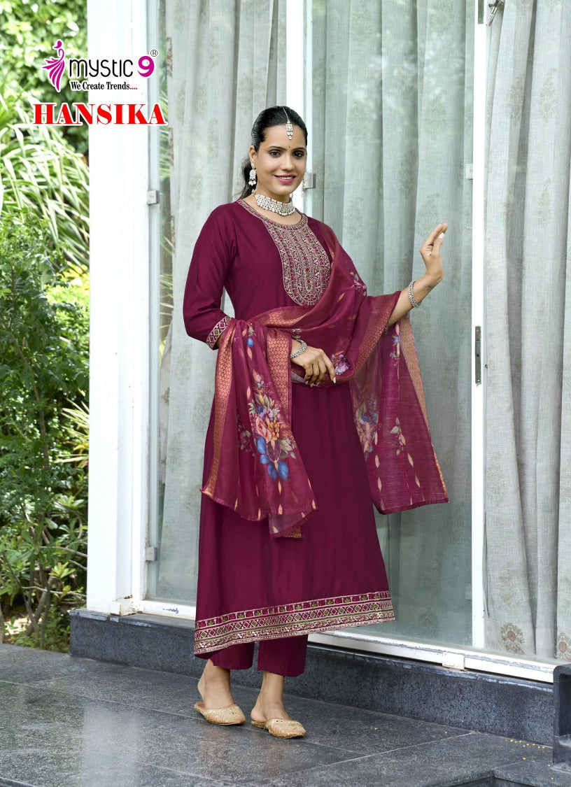 Hansika Vol 2 Mystic 9 Gadwal Readymade Anarkali Suits Manufacturer