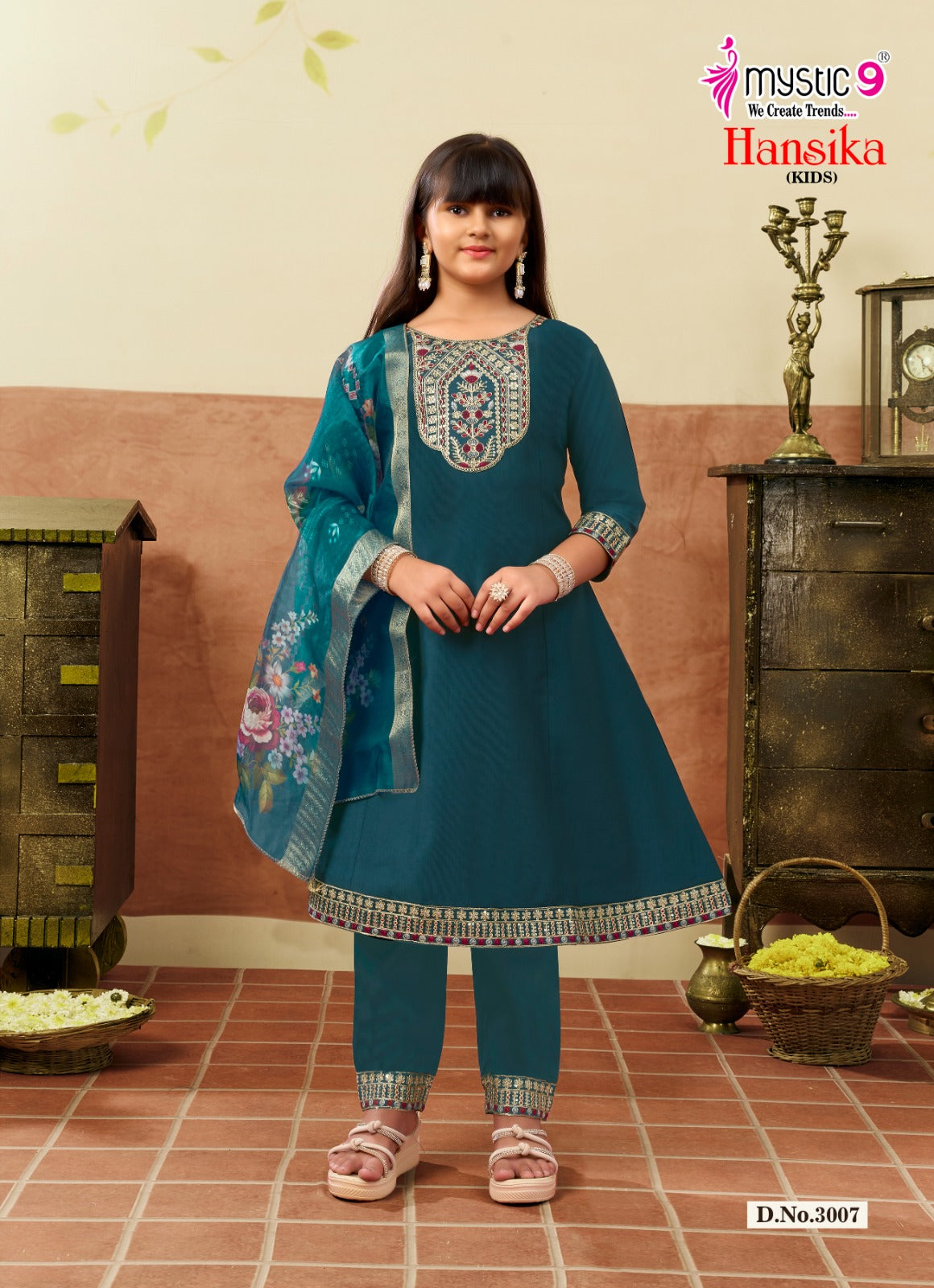 Hansika Vol 3 Mystic 9 Gadwal Girls Readymade Pant Suits Manufacturer India