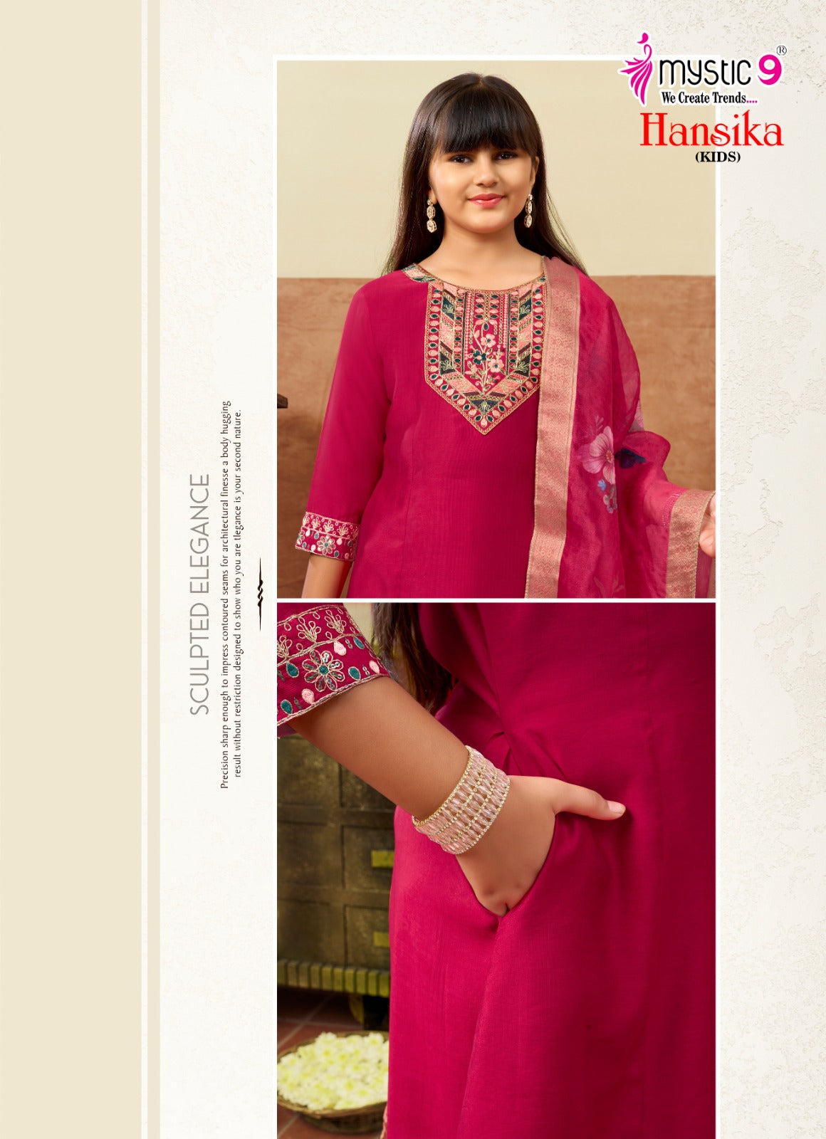 Hansika Vol 3 Mystic 9 Gadwal Girls Readymade Pant Suits Manufacturer India