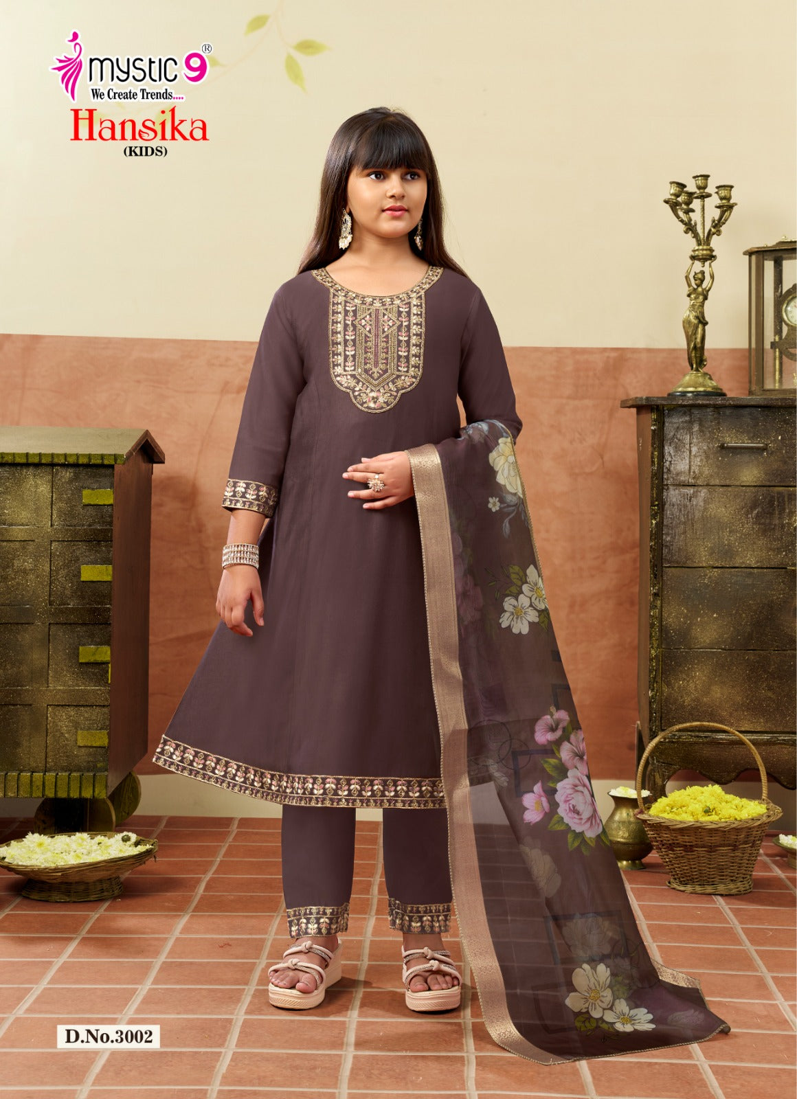 Hansika Vol 3 Mystic 9 Gadwal Girls Readymade Pant Suits Manufacturer India