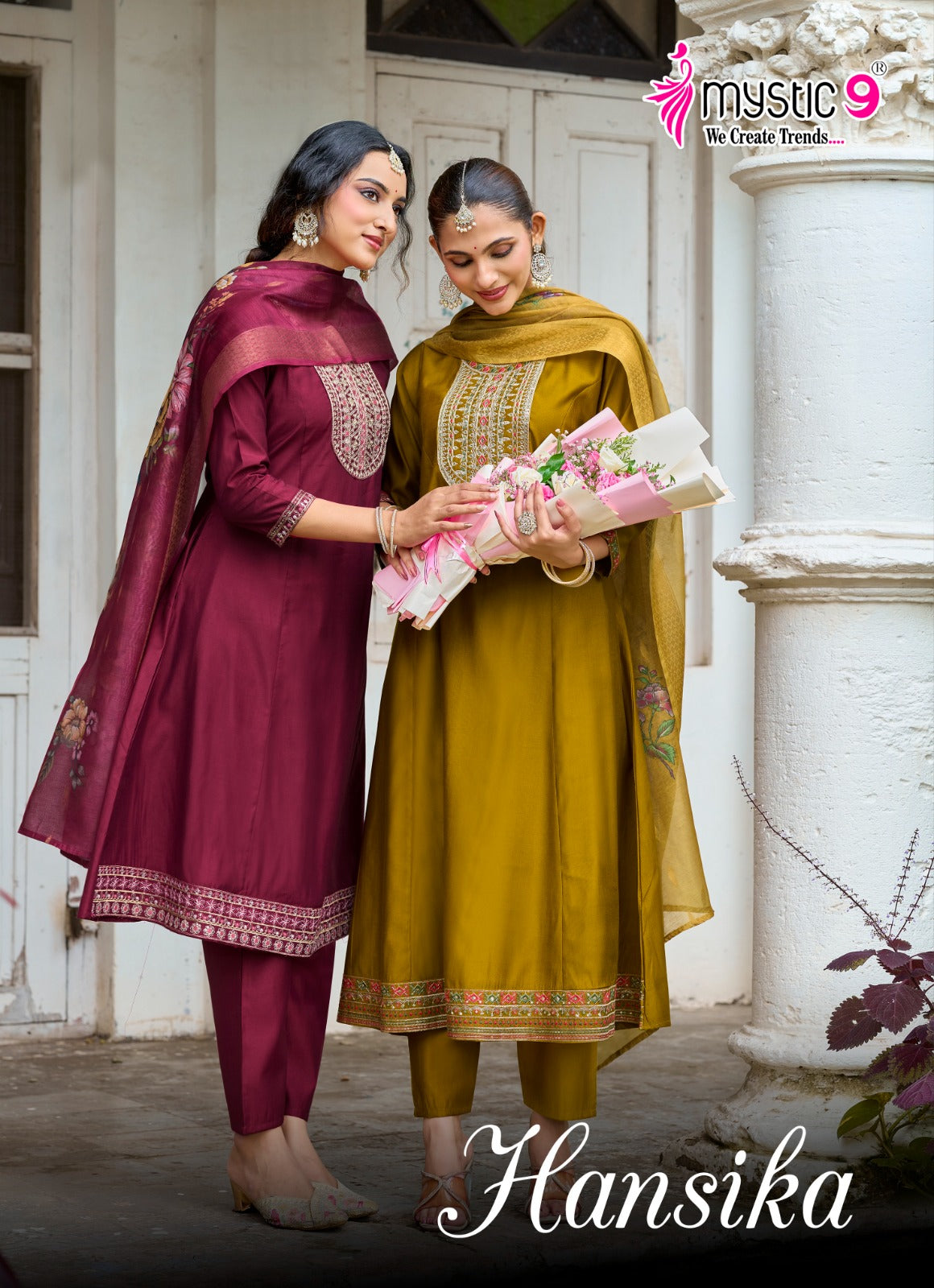 Hansika Vol 5 Mystic 9 Gadwal Readymade Anarkali Suits Supplier Gujarat