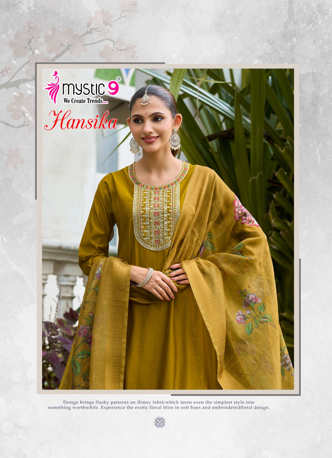 Hansika Vol 5 Mystic 9 Gadwal Readymade Anarkali Suits Supplier Gujarat
