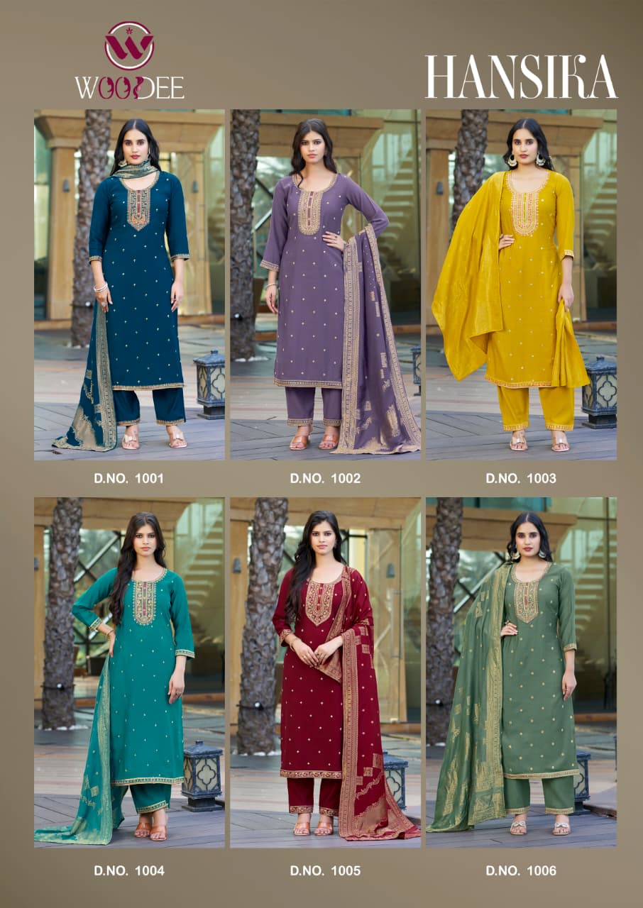 Hansika Woodee Vatican Readymade Pant Style Suits Wholesaler Gujarat