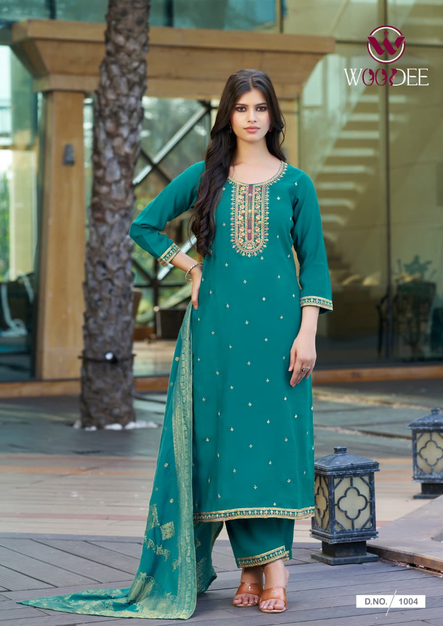 Hansika Woodee Vatican Readymade Pant Style Suits Wholesaler Gujarat