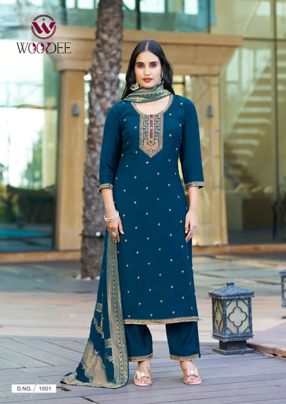 Hansika Woodee Vatican Readymade Pant Style Suits Wholesaler Gujarat