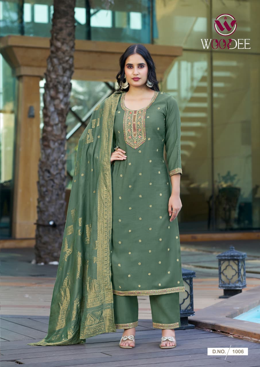 Hansika Woodee Vatican Readymade Pant Style Suits Wholesaler Gujarat