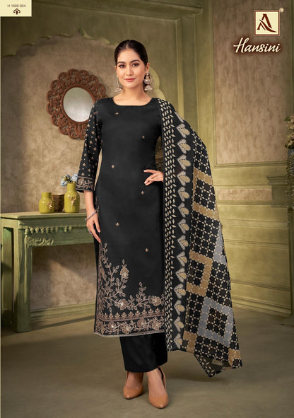 Hansini Alok Pure Zam Pant Style Suits Manufacturer