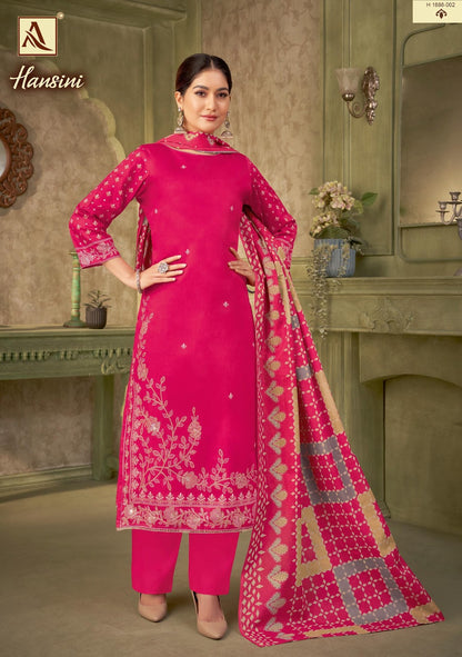 Hansini Alok Pure Zam Pant Style Suits Manufacturer