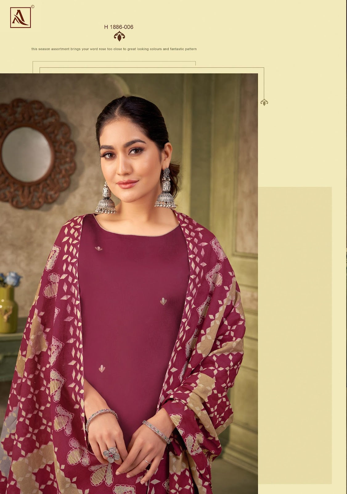 Hansini Alok Pure Zam Pant Style Suits Manufacturer