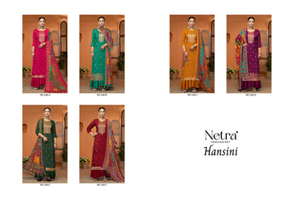 Hansini Netra Plazzo Style Suits Wholesaler Ahmedabad