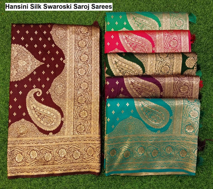 Hansini Silk Swaroski Saroj Sarees Manufacturer Ahmedabad