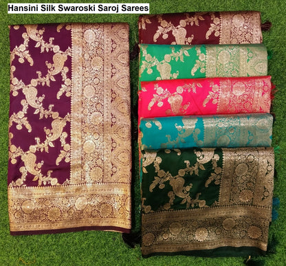 Hansini Silk Swaroski Saroj Sarees Manufacturer Ahmedabad
