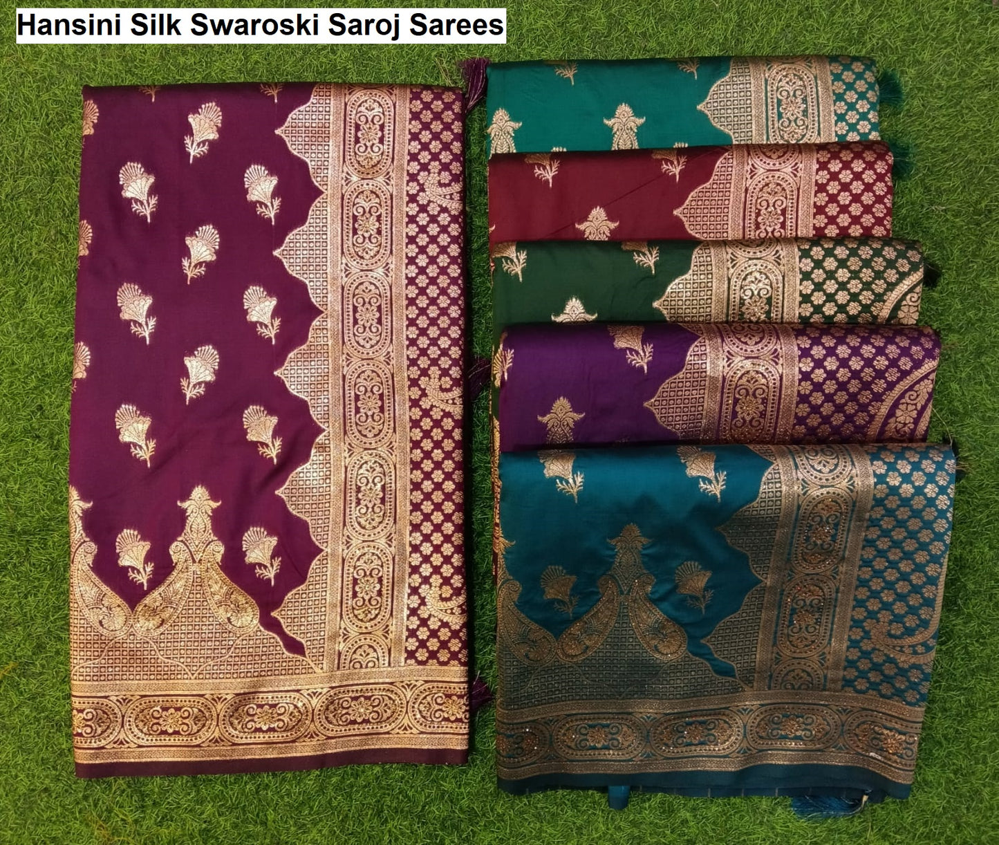 Hansini Silk Swaroski Saroj Sarees Manufacturer Ahmedabad