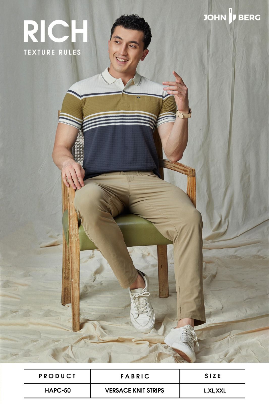 Hapc-50 John Berg Knit Mens Tshirts Supplier Gujarat