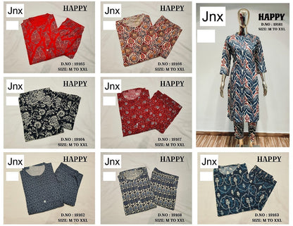 Happy Jnx Heavy Rayon Kurti Pant Set Supplier Gujarat
