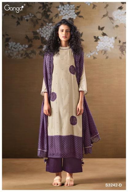 Harina 3242 Ganga Bemberg Silk Plazzo Style Suits Exporter Ahmedabad