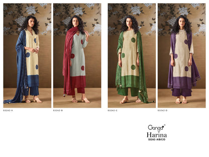 Harina 3242 Ganga Bemberg Silk Plazzo Style Suits Exporter Ahmedabad