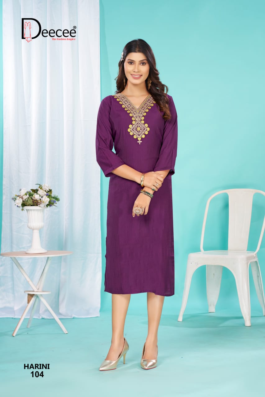 Harini Deecee Long Straight Kurti Manufacturer India