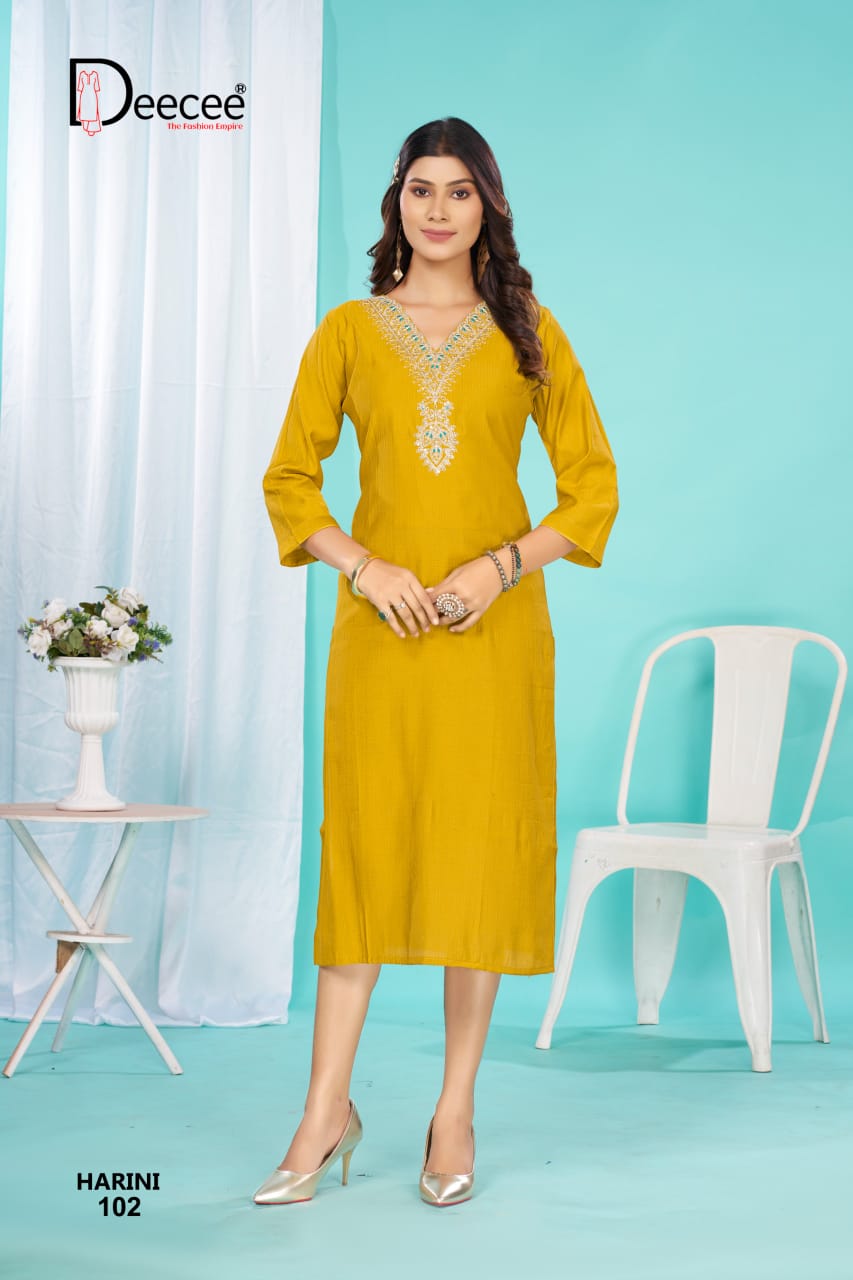 Harini Deecee Long Straight Kurti Manufacturer India