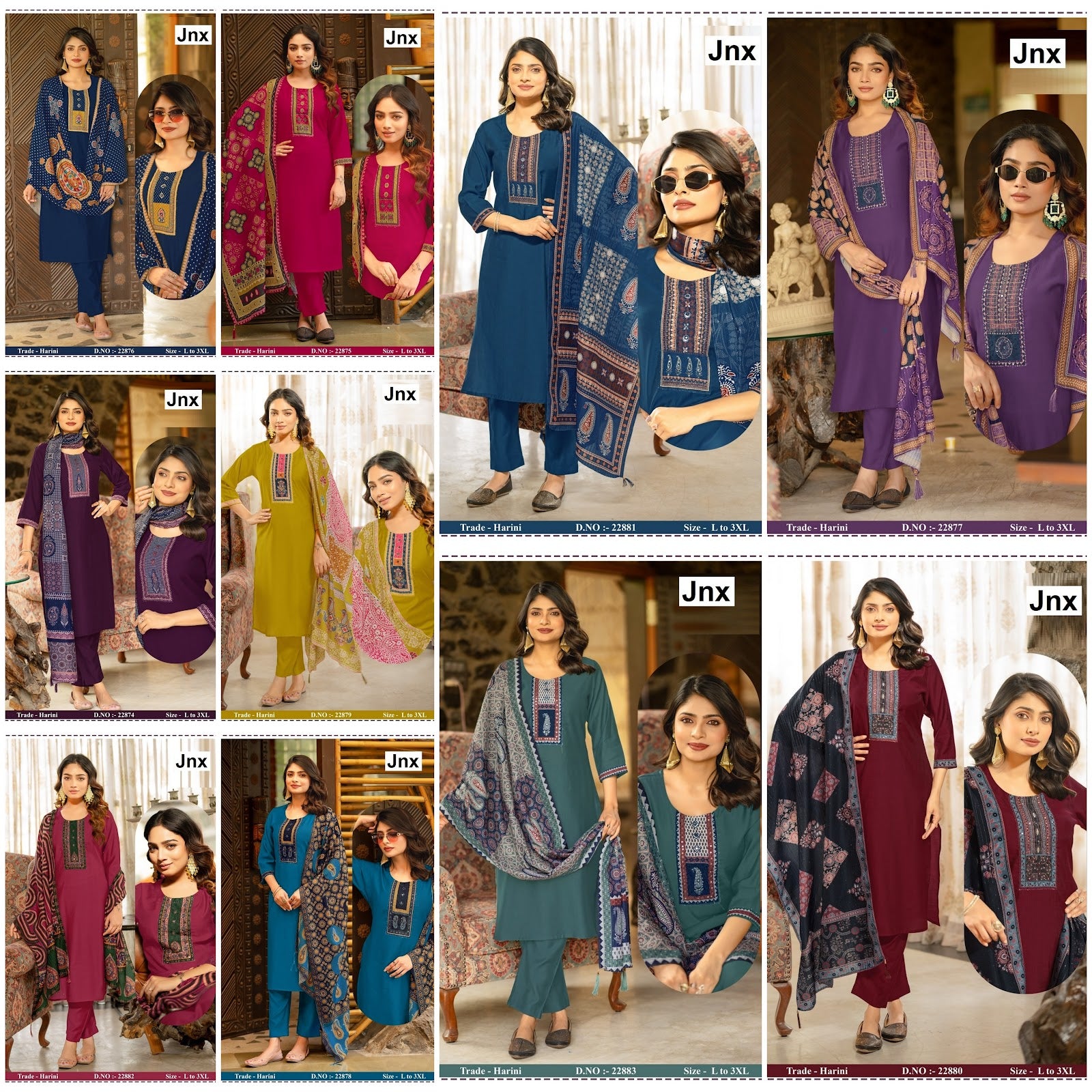 Harini Jnx Berlin Readymade Pant Style Suits Wholesaler Ahmedabad