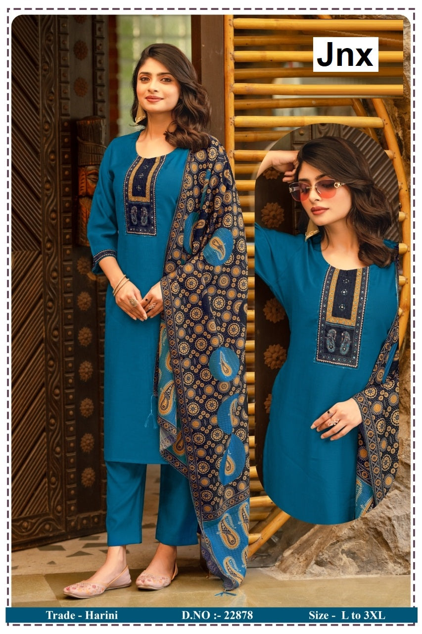 Harini Jnx Berlin Readymade Pant Style Suits Wholesaler Ahmedabad
