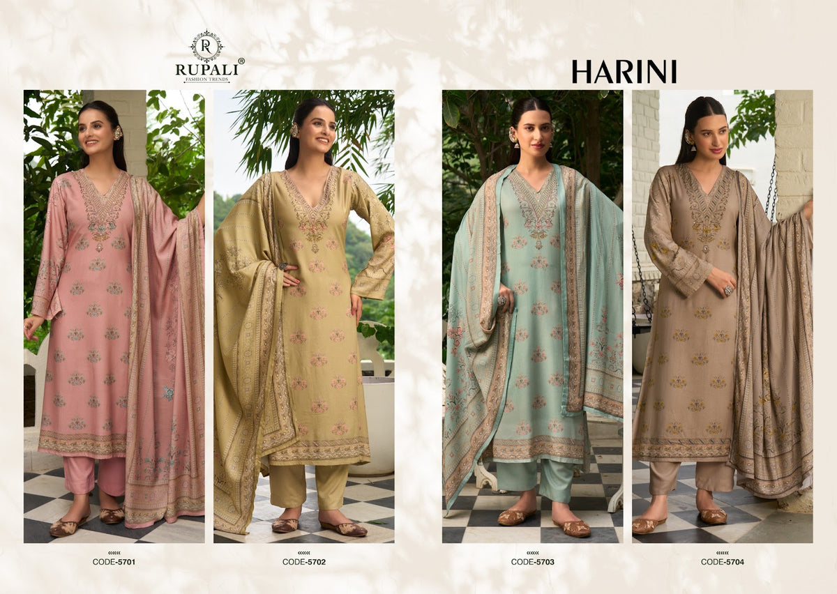Harini Rupali Viscose Pashmina Suits Wholesale