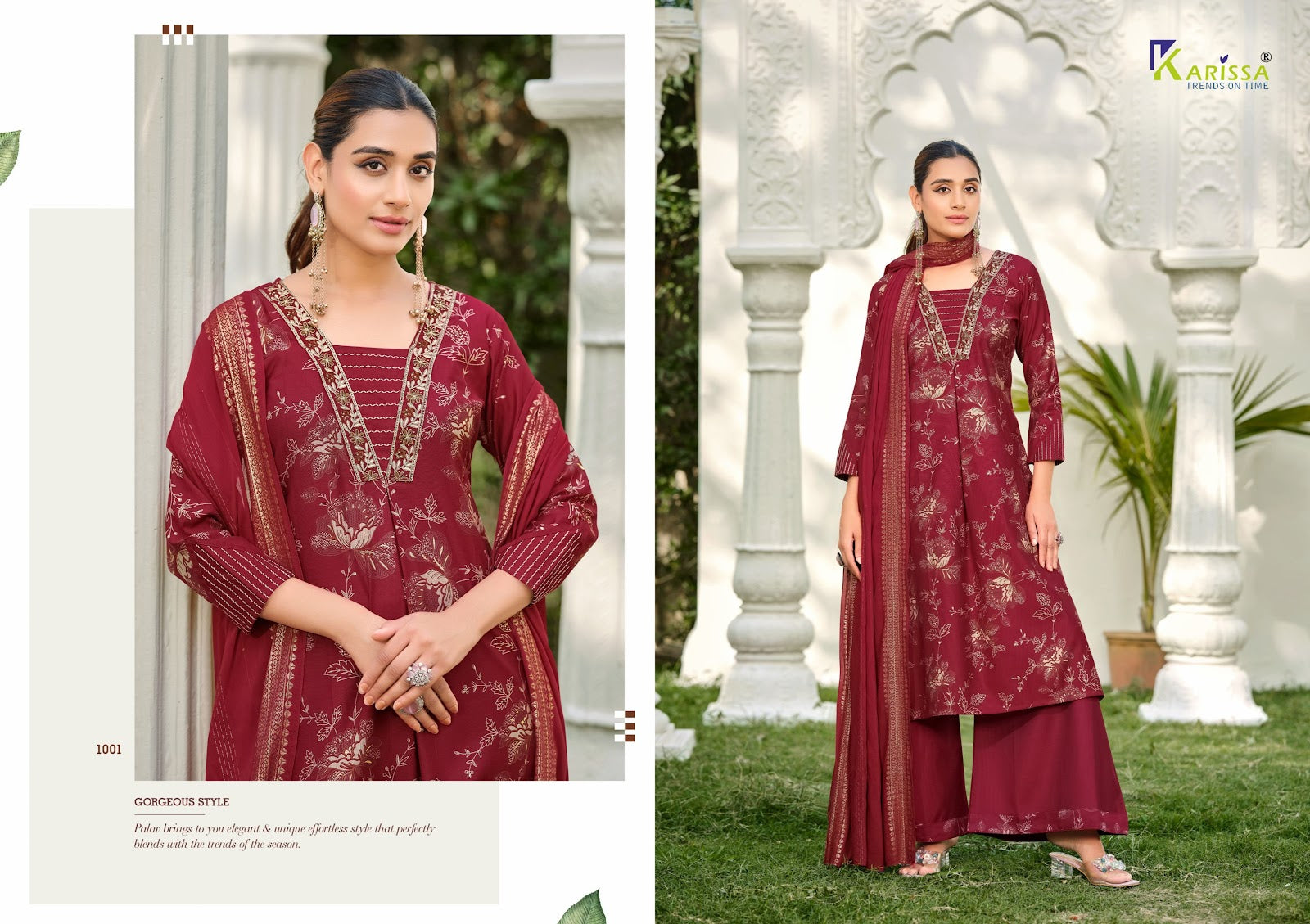 Harleen Karissa Vatican Readymade Plazzo Style Suits Wholesaler