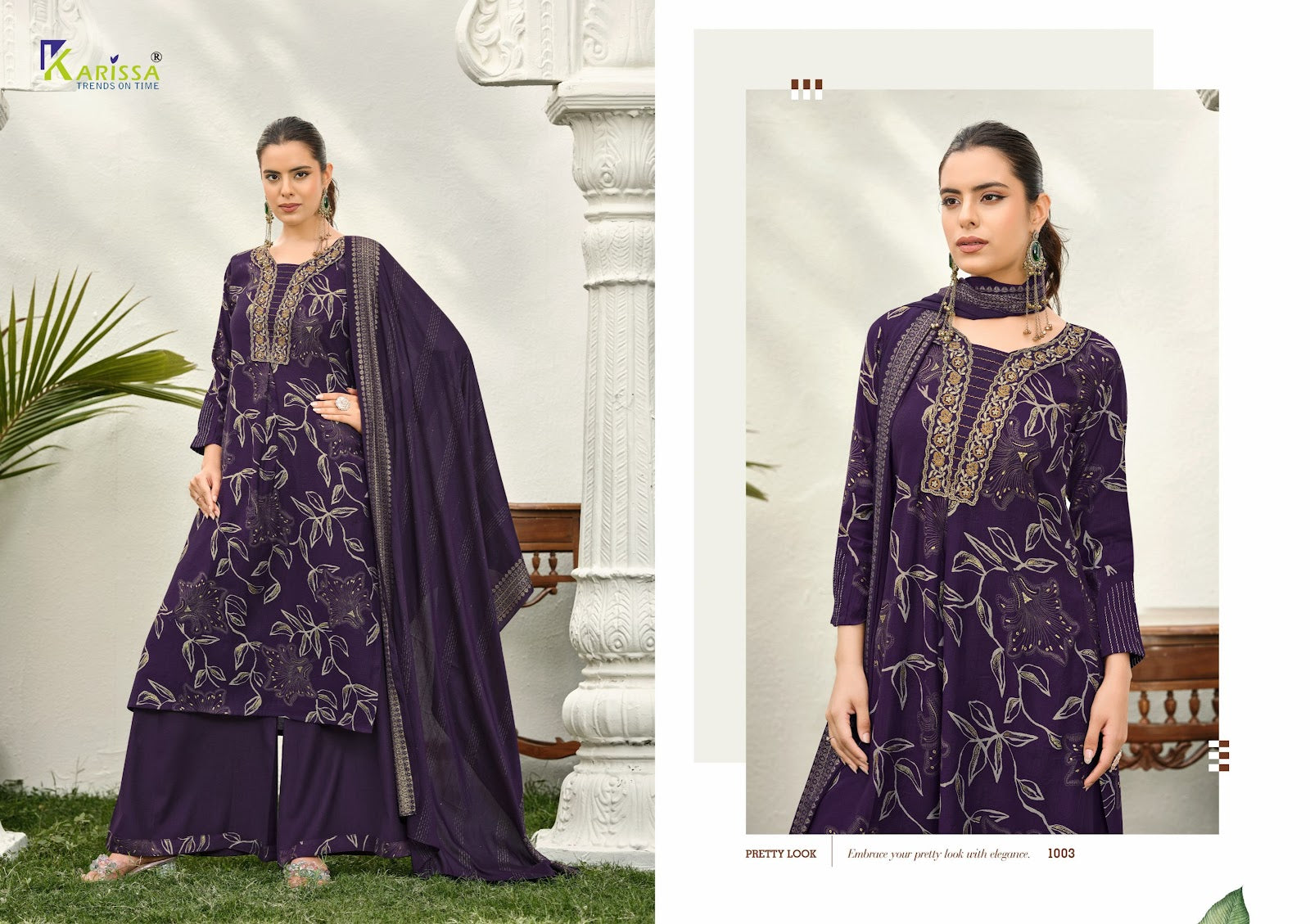 Harleen Karissa Vatican Readymade Plazzo Style Suits Wholesaler