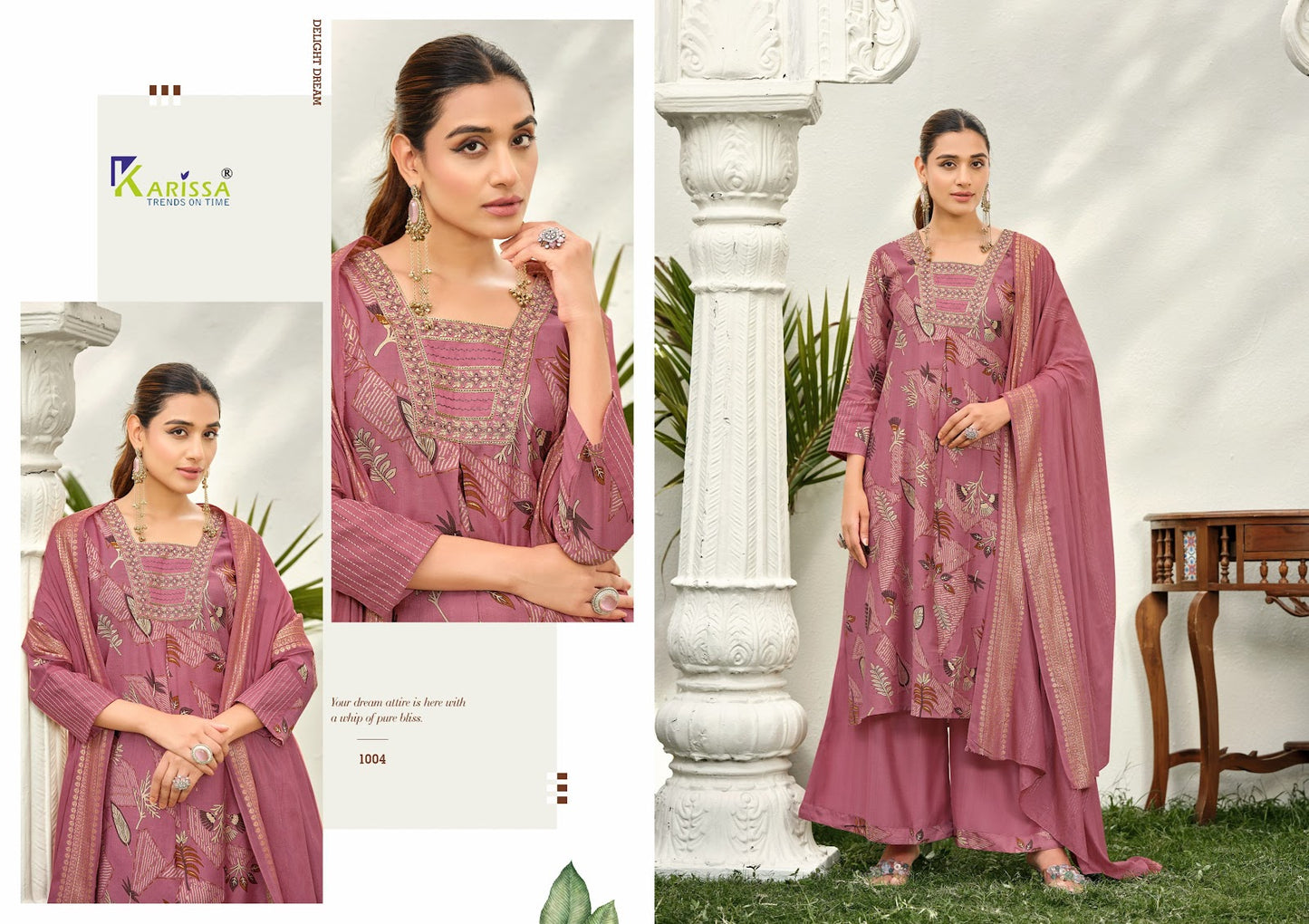 Harleen Karissa Vatican Readymade Plazzo Style Suits Wholesaler