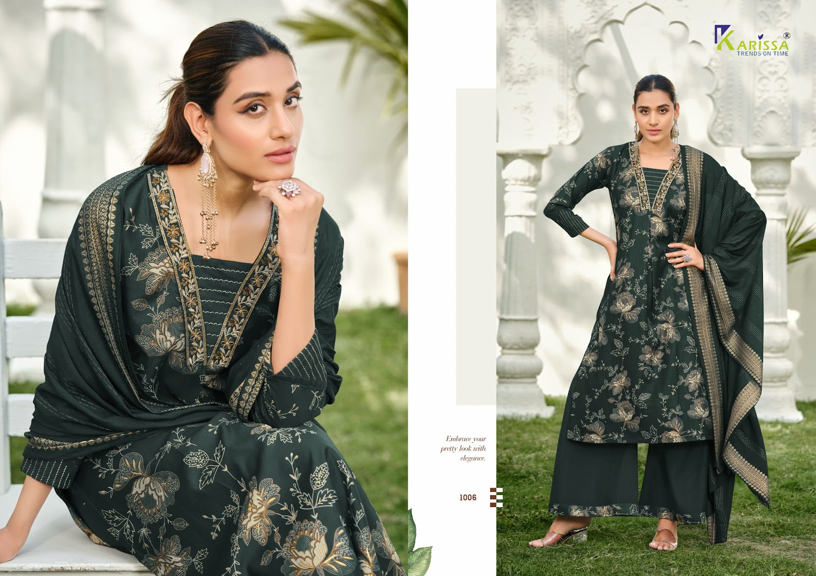 Harleen Karissa Vatican Readymade Plazzo Style Suits Wholesaler