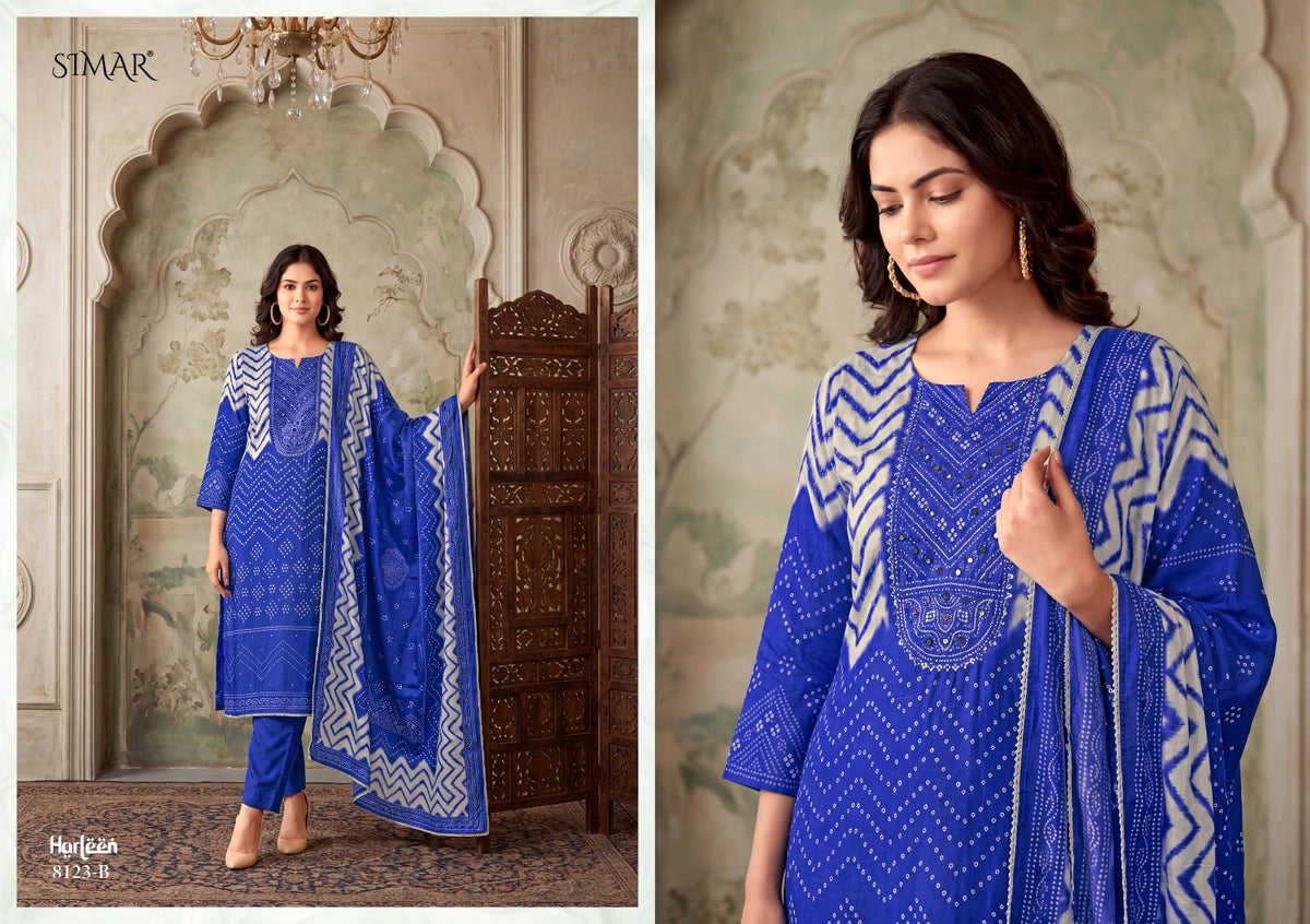 Harleen Simar Viscose Gaji Pant Style Suits Wholesale Price