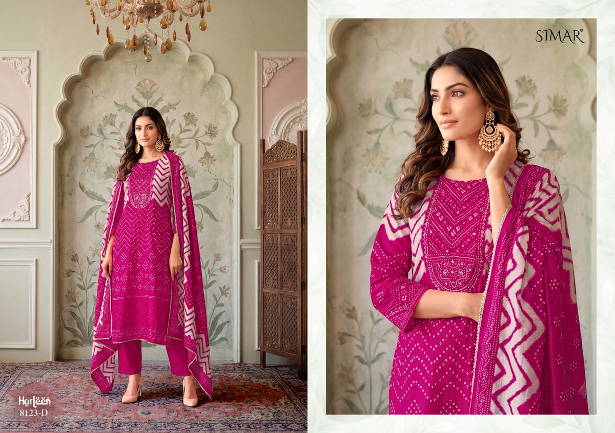 Harleen Simar Viscose Gaji Pant Style Suits Wholesale Price
