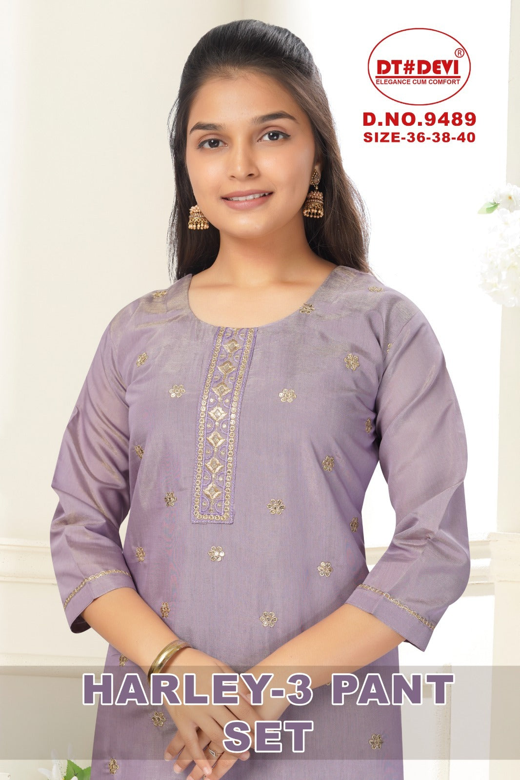 Harley 3 D No 9489 Dt Devi Roman Girls Readymade Pant Suits Manufacturer Gujarat