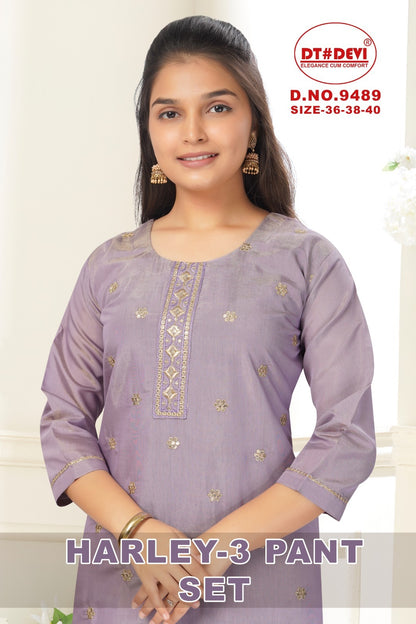 Harley 3 D No 9489 Dt Devi Roman Girls Readymade Pant Suits Manufacturer Gujarat