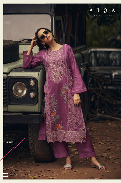 Harley Aiqa Pure Bemberg Pant Style Suits Wholesaler Ahmedabad