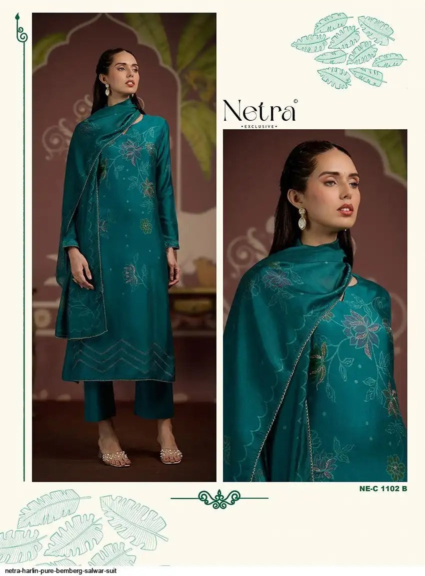 Harlin Netra Premium Bemberg Pant Style Suits Wholesale Price
