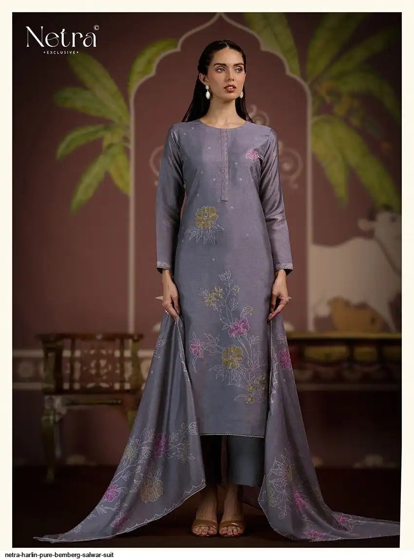 Harlin Netra Premium Bemberg Pant Style Suits Wholesale Price