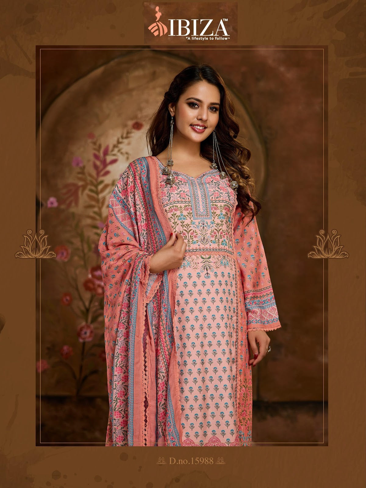 Harlins Ibiza Pure Bemberg Muslin Karachi Salwar Suits Wholesaler Ahmedabad