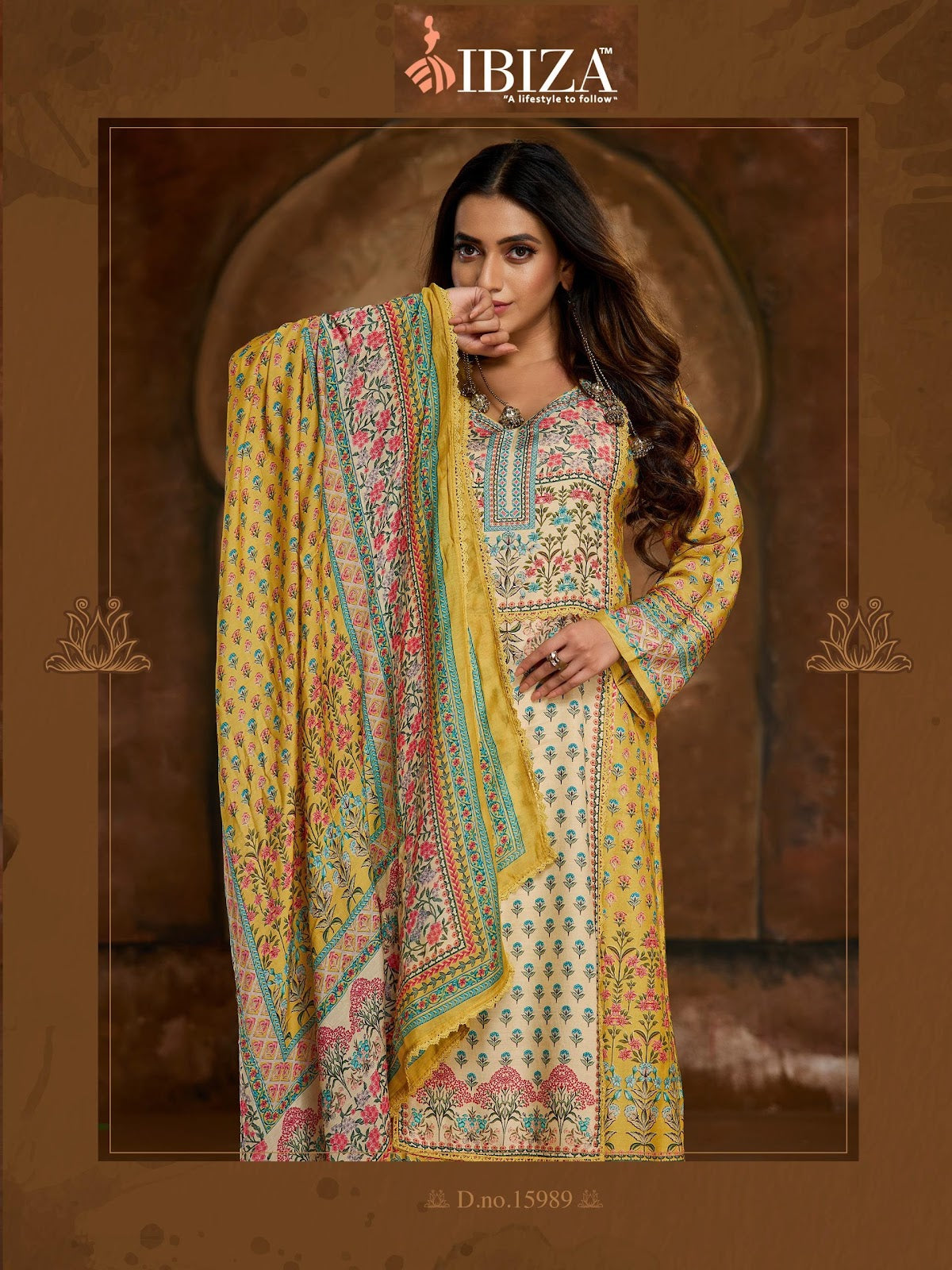 Harlins Ibiza Pure Bemberg Muslin Karachi Salwar Suits Wholesaler Ahmedabad