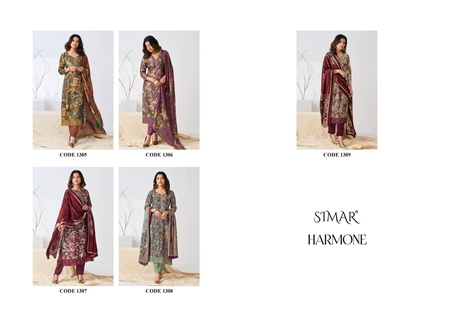 Harmone Simar Silk Pant Style Suits Supplier Ahmedabad