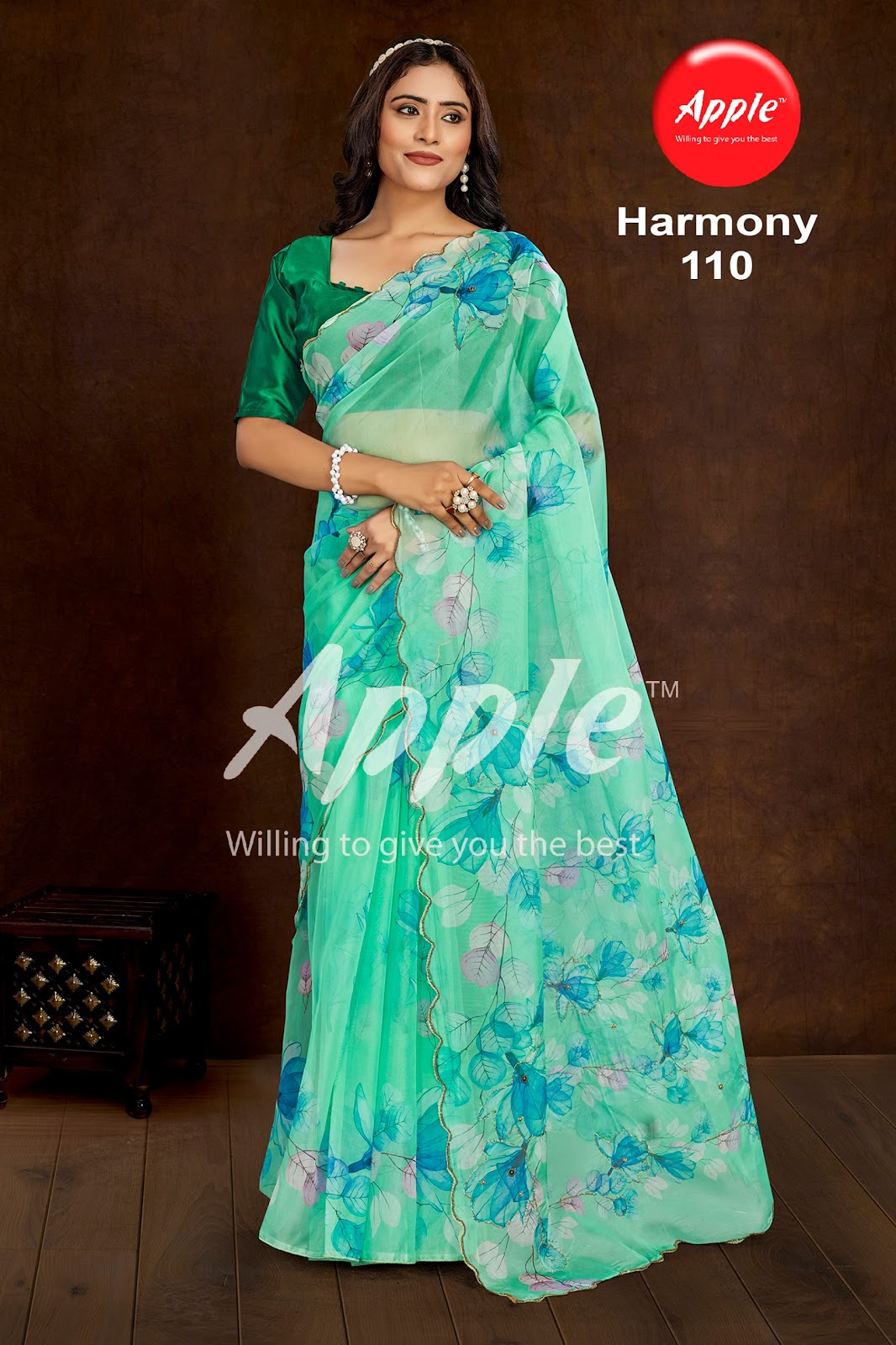 Harmony Apple Organza Sarees Exporter Gujarat