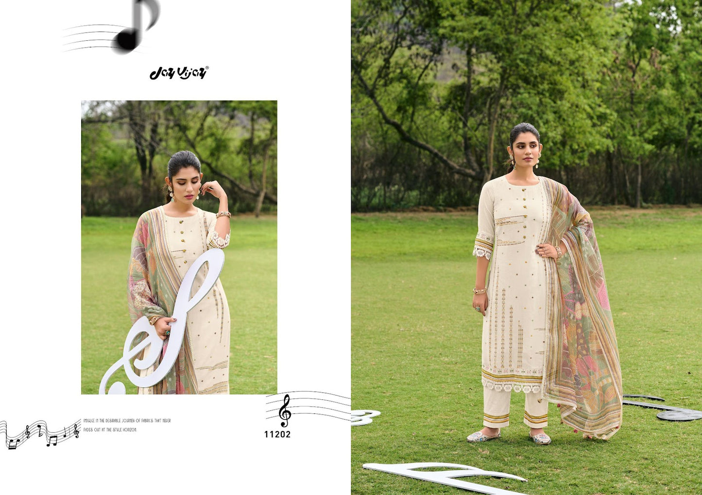 Harmony Jay Vijay Mal Chanderi Pant Style Suits Supplier India