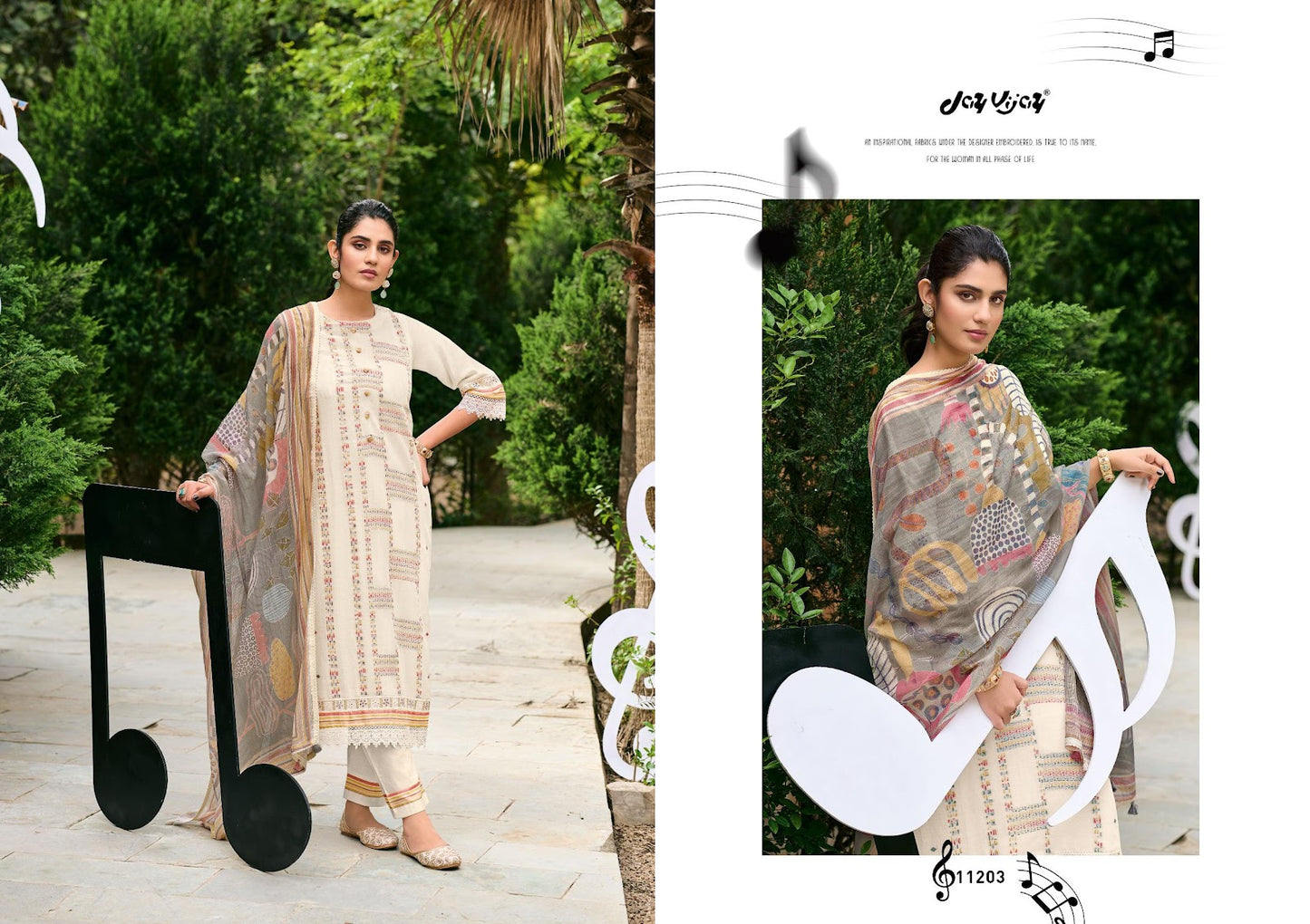 Harmony Jay Vijay Mal Chanderi Pant Style Suits Supplier India