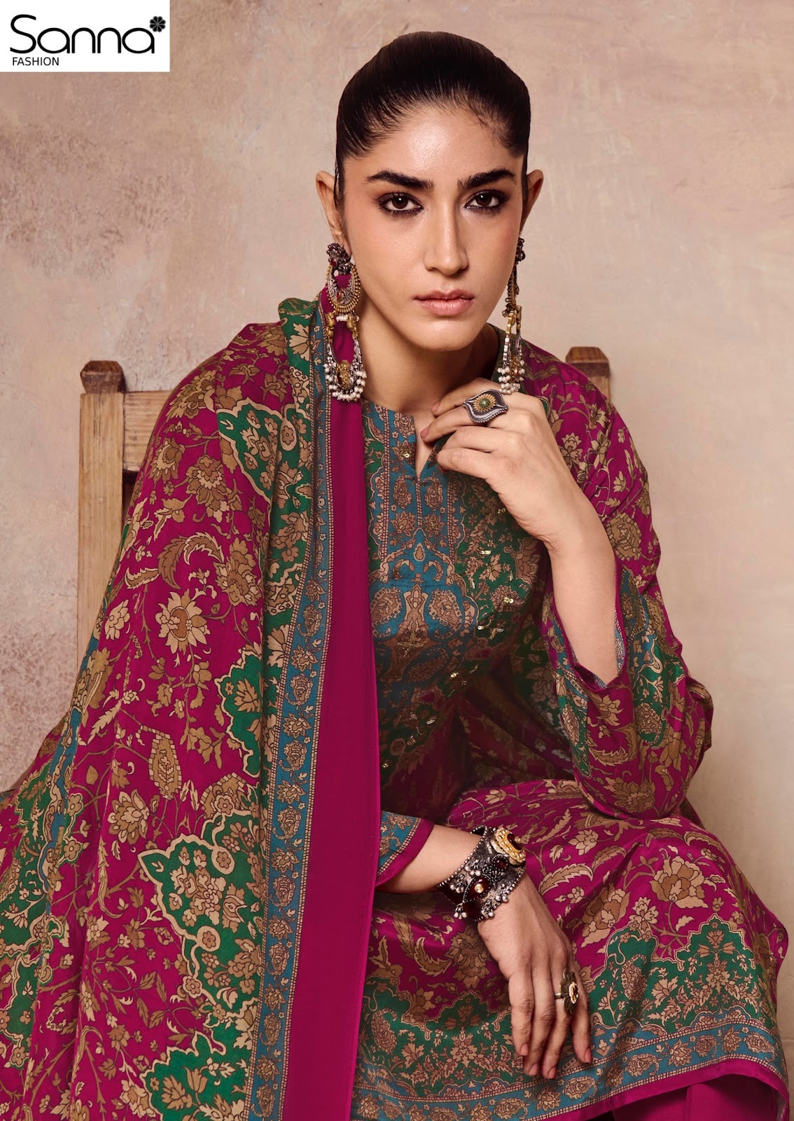 Harmony Sanna Fashion Bemberg Muslin Pant Style Suits Wholesaler
