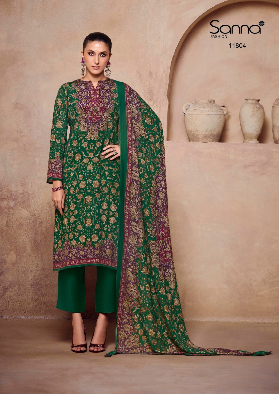Harmony Sanna Fashion Bemberg Muslin Pant Style Suits Wholesaler