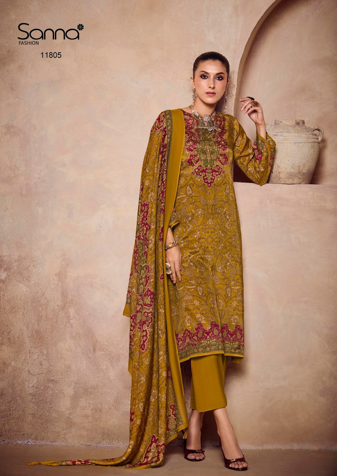 Harmony Sanna Fashion Bemberg Muslin Pant Style Suits Wholesaler
