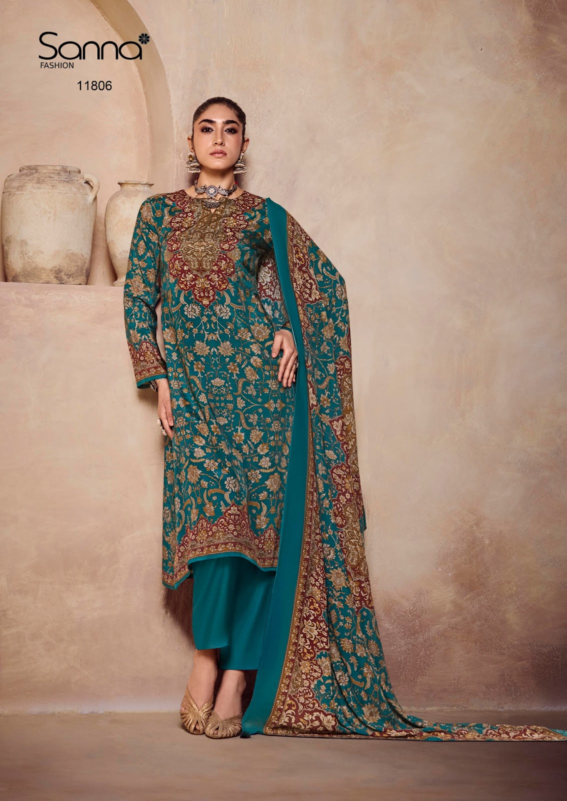 Harmony Sanna Fashion Bemberg Muslin Pant Style Suits Wholesaler
